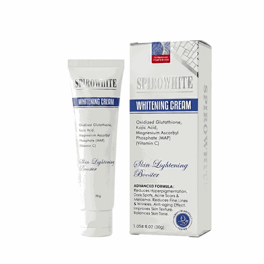 Spirowhite Whitening Cream jar with glutathione, kojic acid and hyaluronic acid